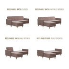 CosmoLiving by Cosmopolitan Liberty Sectional Futon with Storage