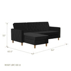 CosmoLiving by Cosmopolitan Liberty Sectional Futon with Storage