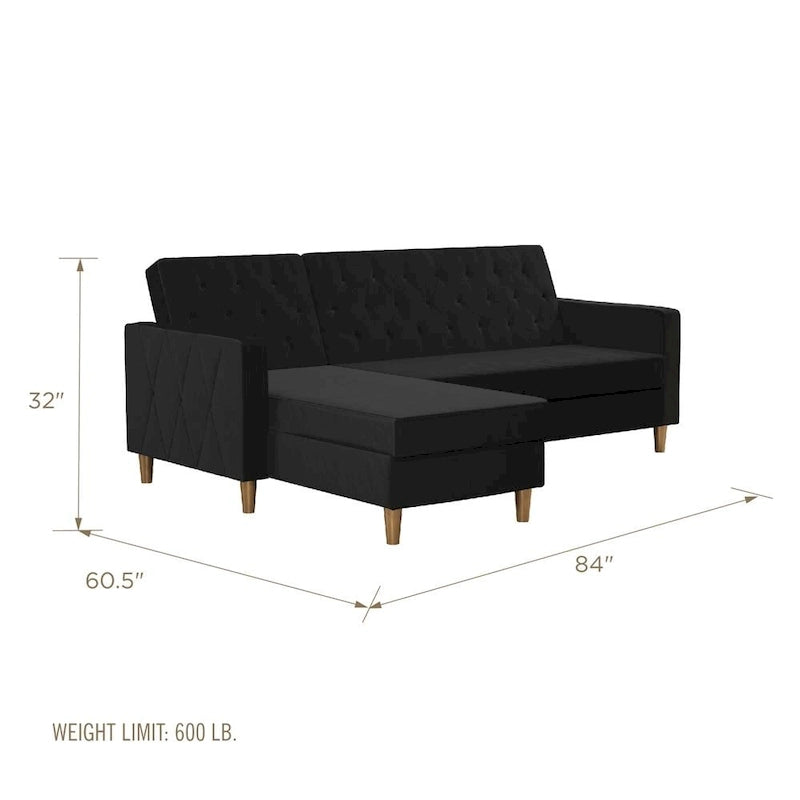 CosmoLiving by Cosmopolitan Liberty Sectional Futon with Storage