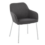 Silver Orchid Galotti Chrome Upholstered Dining Chair (Set of 2)