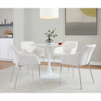Silver Orchid Galotti Chrome Upholstered Dining Chair (Set of 2)