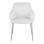 Silver Orchid Galotti Chrome Upholstered Dining Chair (Set of 2)