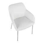 Silver Orchid Galotti Chrome Upholstered Dining Chair (Set of 2)