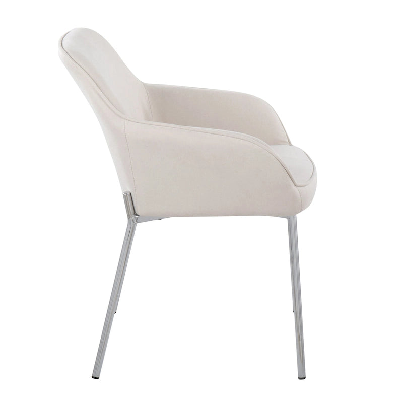 Silver Orchid Galotti Chrome Upholstered Dining Chair (Set of 2)