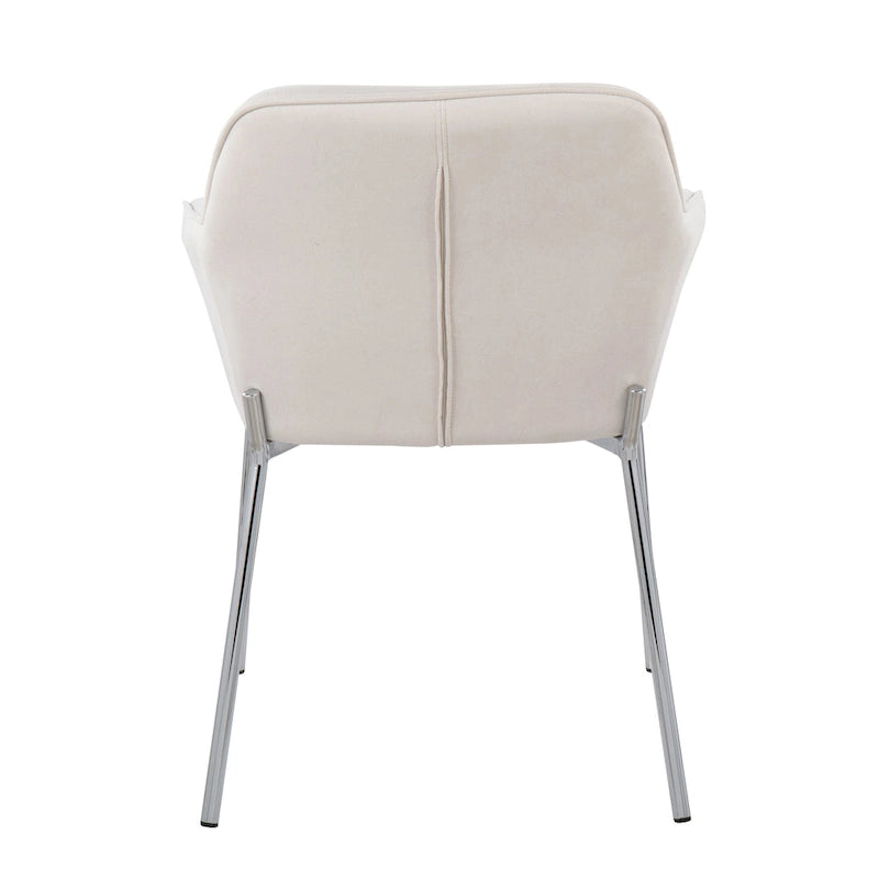 Silver Orchid Galotti Chrome Upholstered Dining Chair (Set of 2)