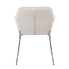 Silver Orchid Galotti Chrome Upholstered Dining Chair (Set of 2)