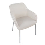 Silver Orchid Galotti Chrome Upholstered Dining Chair (Set of 2)