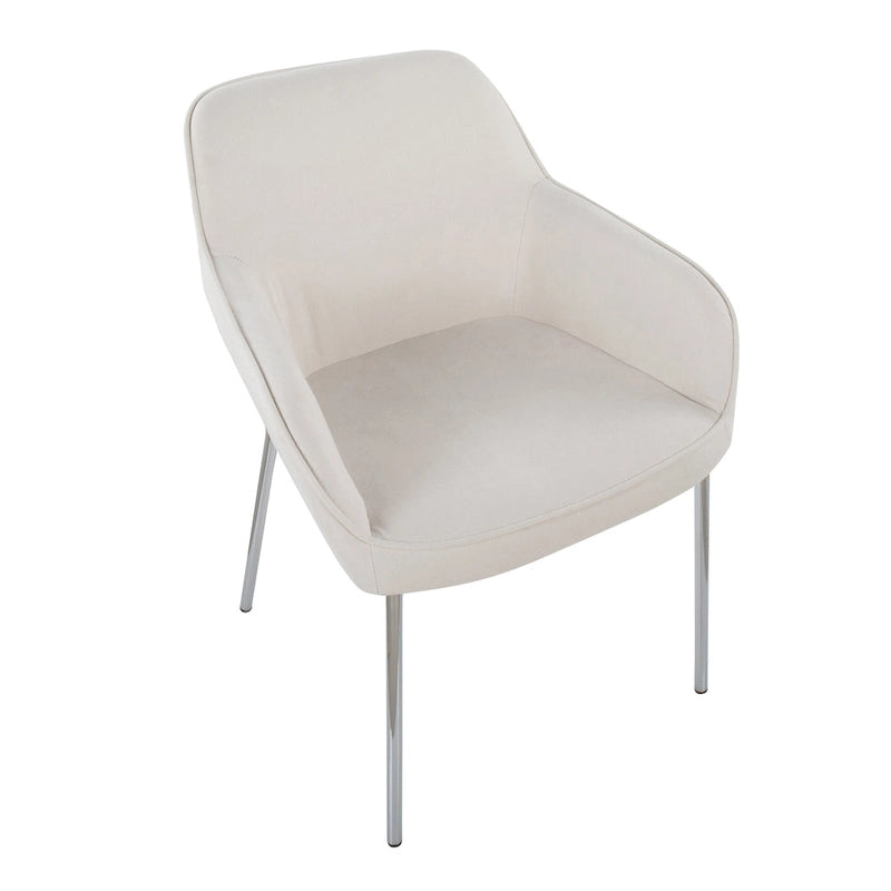 Silver Orchid Galotti Chrome Upholstered Dining Chair (Set of 2)