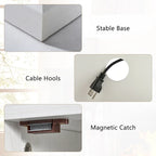 Fireplace TV Stand with All-Sided Glass Electric Fireplace