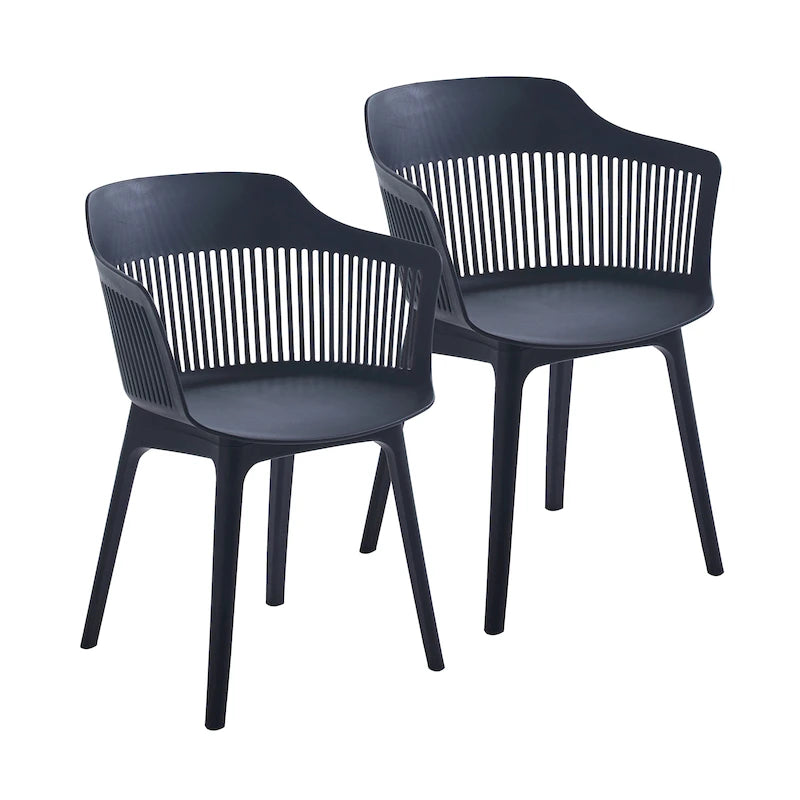 Porthos Home Palmer Dining Chairs Set of 2, Plastic Shell And Legs