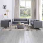 Morden Fort Living Room Furniture Sets Couches for Living Room, Chair, Couch and Sofa 3 Pieces, Fabric, Dutch Velvet