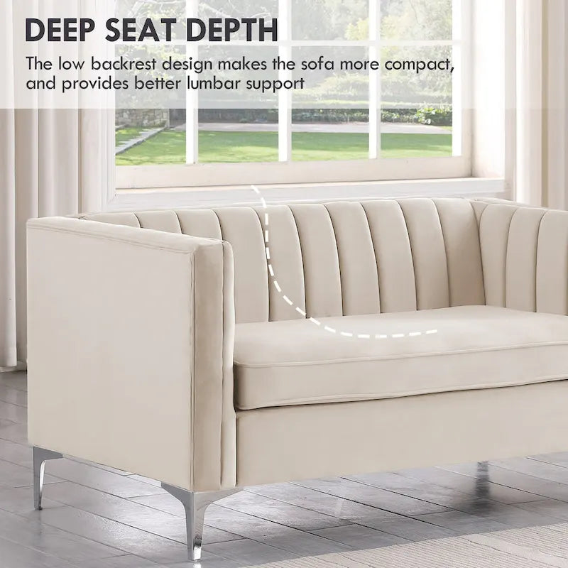 Morden Fort Living Room Furniture Sets Couches for Living Room, Chair, Couch and Sofa 3 Pieces, Fabric, Dutch Velvet