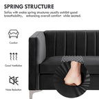 Morden Fort Living Room Furniture Sets Couches for Living Room, Chair, Couch and Sofa 3 Pieces, Fabric, Dutch Velvet