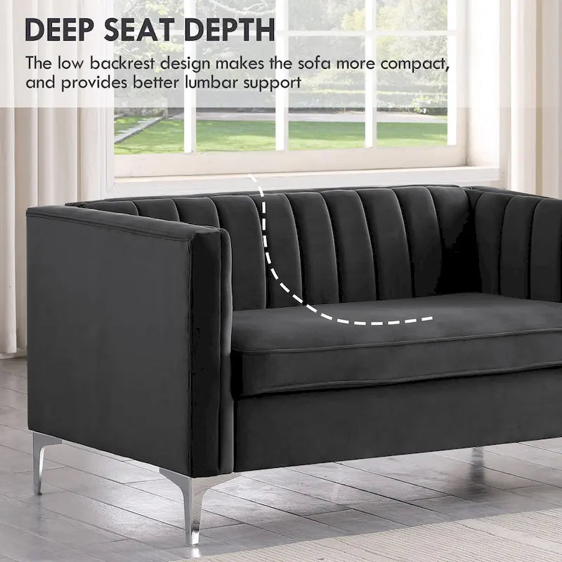 Morden Fort Living Room Furniture Sets Couches for Living Room, Chair, Couch and Sofa 3 Pieces, Fabric, Dutch Velvet