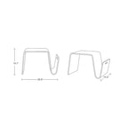 Manhattan Comfort Brookside 25.6 in. Rectangle End Table