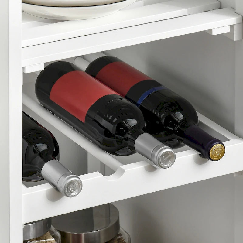 HOMCOM Utility Kitchen Cart, Rolling Kitchen Island Storage Trolley