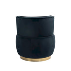HOMEFUN Velvet Upholstered 360 Degree Swivel Armless Round Barrel Chairs