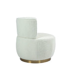 HOMEFUN Velvet Upholstered 360 Degree Swivel Armless Round Barrel Chairs