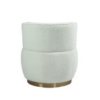 HOMEFUN Velvet Upholstered 360 Degree Swivel Armless Round Barrel Chairs