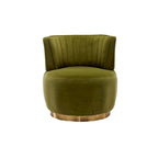 HOMEFUN Velvet Upholstered 360 Degree Swivel Armless Round Barrel Chairs