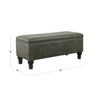 HomePop Storage Bench with Nail head Trim