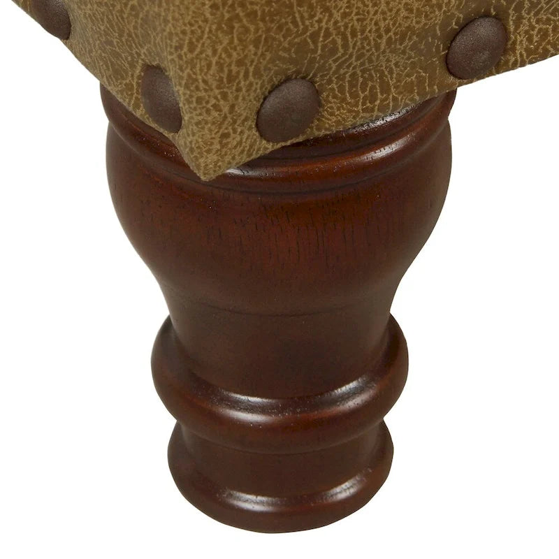 HomePop Storage Bench with Nail head Trim