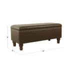 HomePop Storage Bench with Nail head Trim