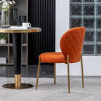 Roundhill Furniture Amoa Contemporary Velvet Upholstery Dining Chair