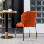 Roundhill Furniture Amoa Contemporary Velvet Upholstery Dining Chair