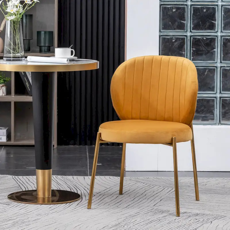 Roundhill Furniture Amoa Contemporary Velvet Upholstery Dining Chair