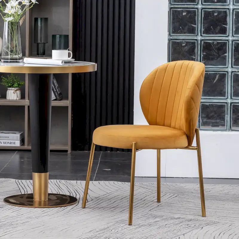 Roundhill Furniture Amoa Contemporary Velvet Upholstery Dining Chair