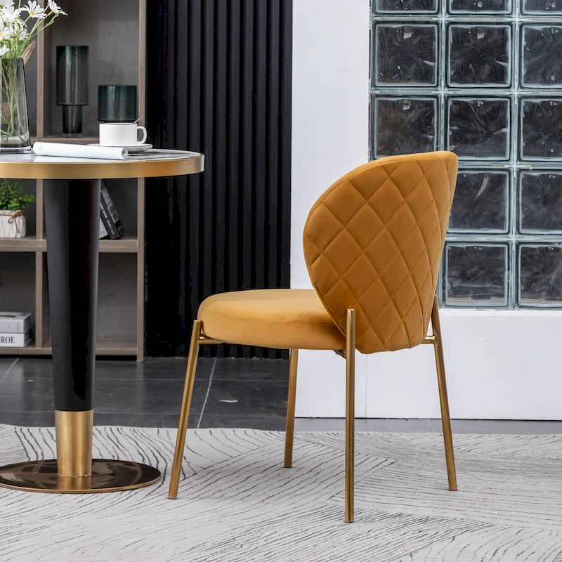 Roundhill Furniture Amoa Contemporary Velvet Upholstery Dining Chair