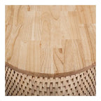 Kamari Rattan Coffee Table & Side/End Table w/ Wood Top