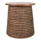 Kamari Rattan Coffee Table & Side/End Table w/ Wood Top