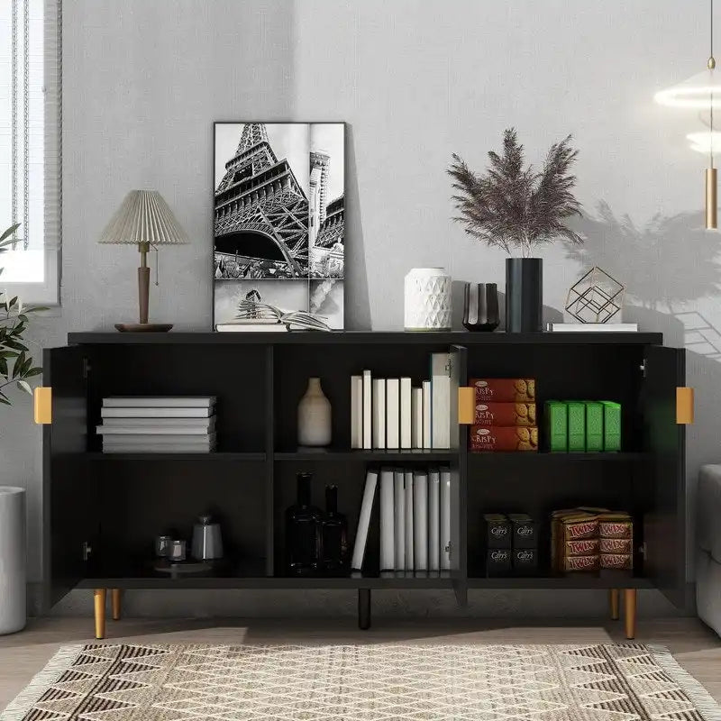 70 inch Width Console Table with Adjustable Shelves