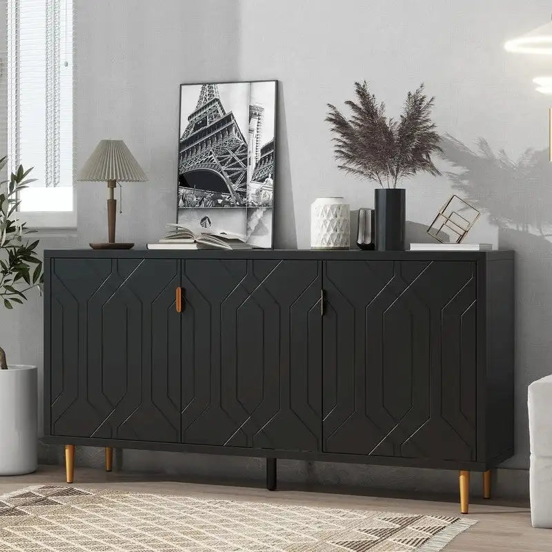 70 inch Width Console Table with Adjustable Shelves