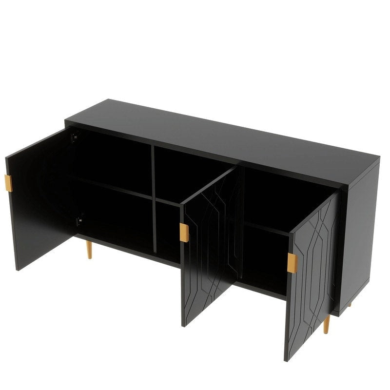 70 inch Width Console Table with Adjustable Shelves