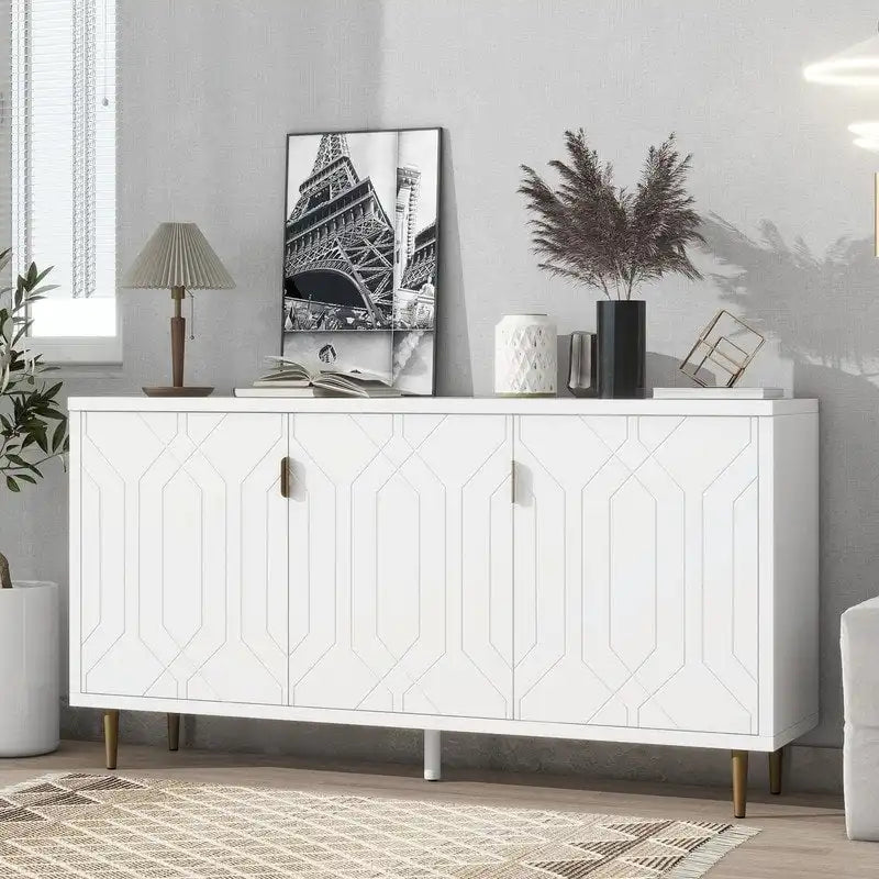 70 inch Width Console Table with Adjustable Shelves