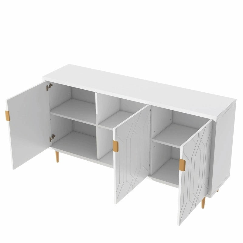 70 inch Width Console Table with Adjustable Shelves