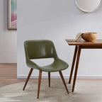 Carson Carrington Langa Faux Leather Mid-Century Dining Chair with Metal Legs