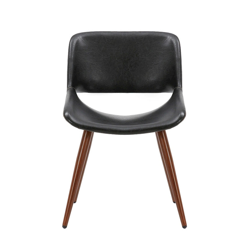 Carson Carrington Langa Faux Leather Mid-Century Dining Chair with Metal Legs