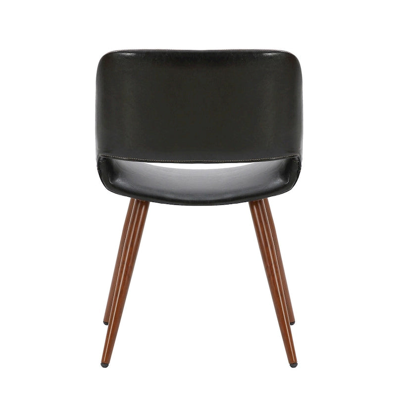 Carson Carrington Langa Faux Leather Mid-Century Dining Chair with Metal Legs