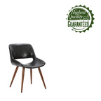 Carson Carrington Langa Faux Leather Mid-Century Dining Chair with Metal Legs