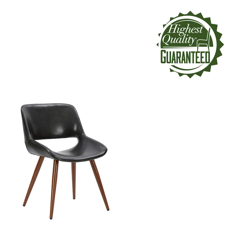 Carson Carrington Langa Faux Leather Mid-Century Dining Chair with Metal Legs