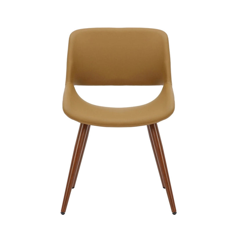 Carson Carrington Langa Faux Leather Mid-Century Dining Chair with Metal Legs