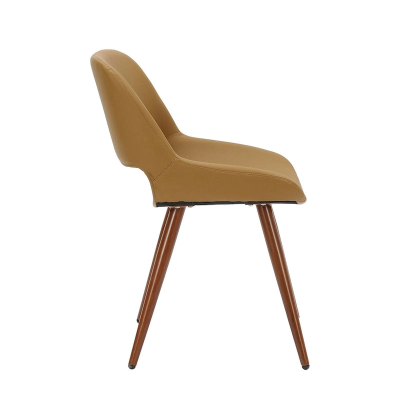 Carson Carrington Langa Faux Leather Mid-Century Dining Chair with Metal Legs