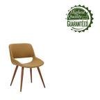 Carson Carrington Langa Faux Leather Mid-Century Dining Chair with Metal Legs