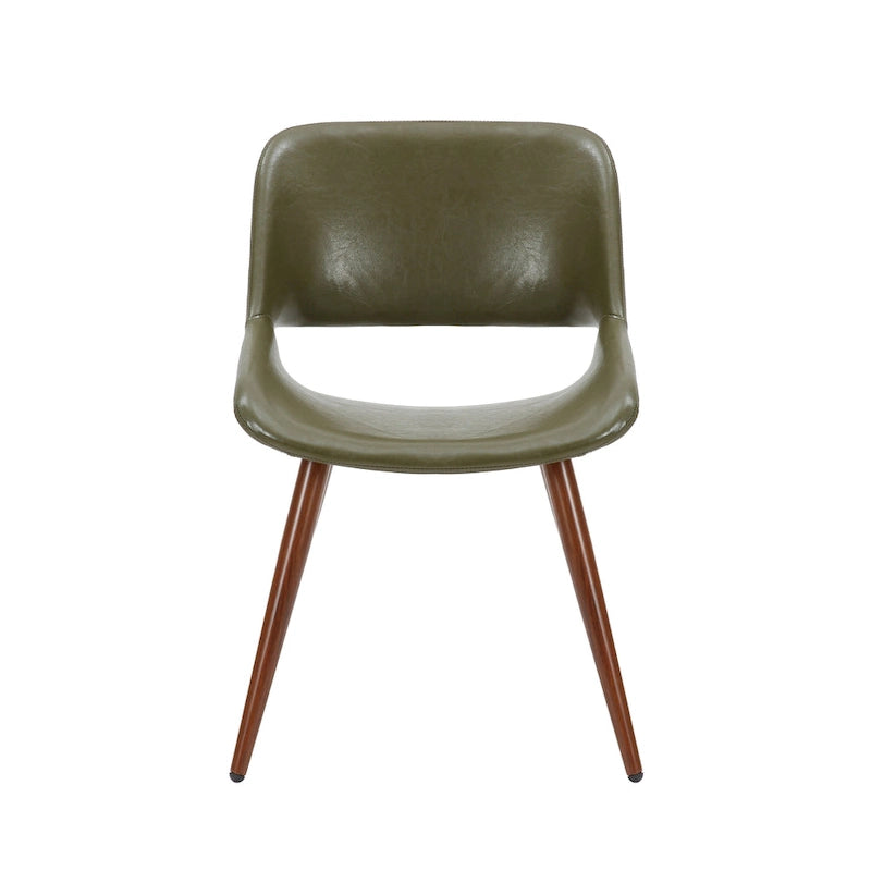 Carson Carrington Langa Faux Leather Mid-Century Dining Chair with Metal Legs