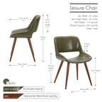 Carson Carrington Langa Faux Leather Mid-Century Dining Chair with Metal Legs