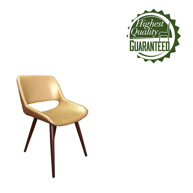 Carson Carrington Langa Faux Leather Mid-Century Dining Chair with Metal Legs
